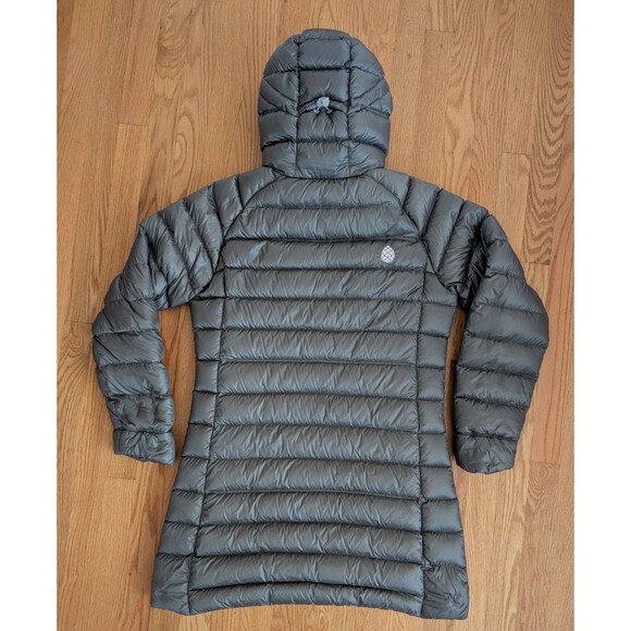 Stio Women’s Jacket Hometown Down Parka Medium Grey Long Hooded Puffer - Picture 8 of 11